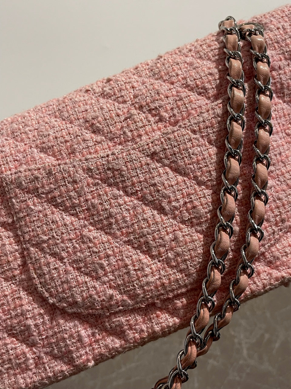 Sac Chanel Timeless tweed rose