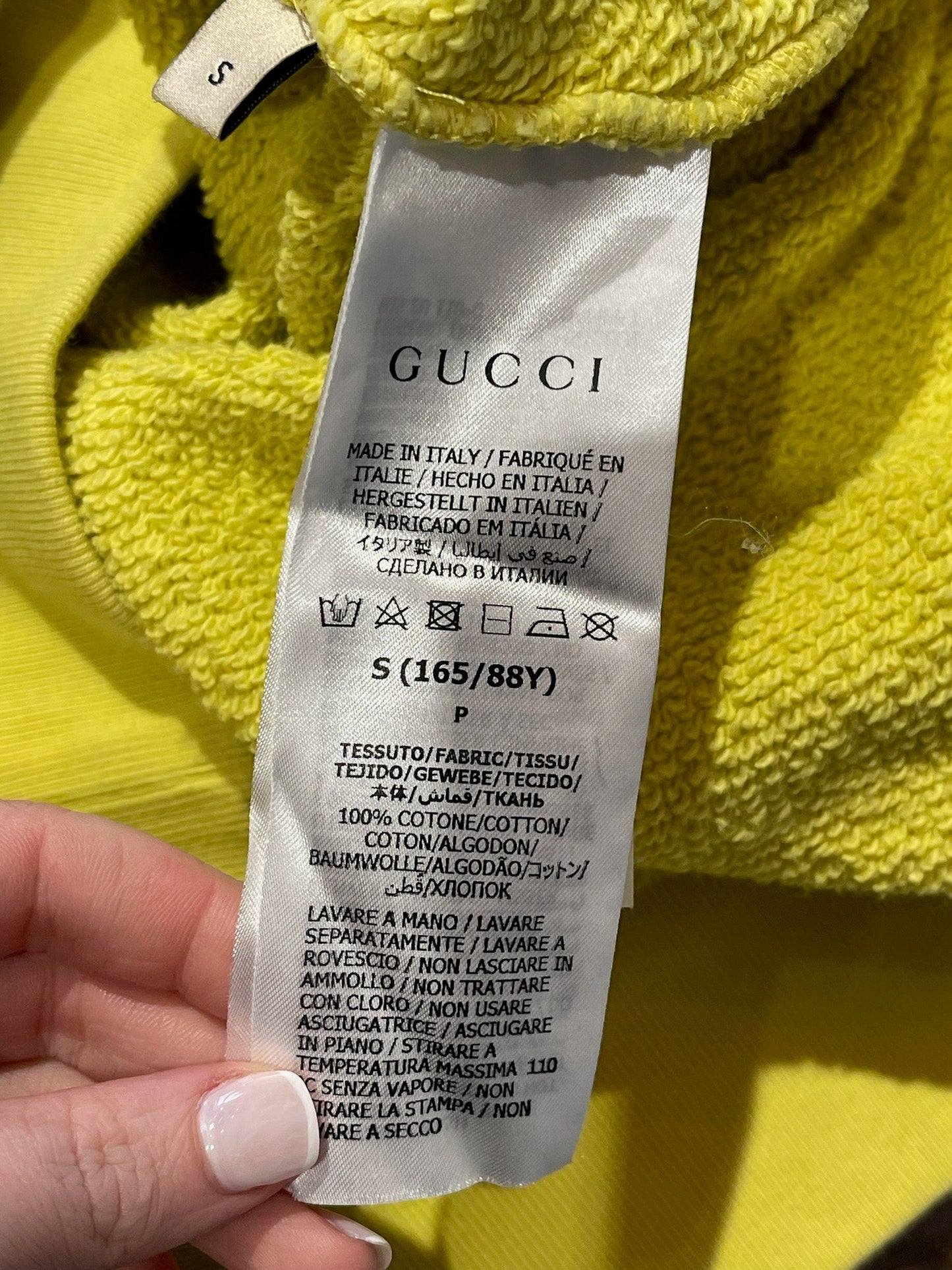 Sweat Gucci jaune T.S