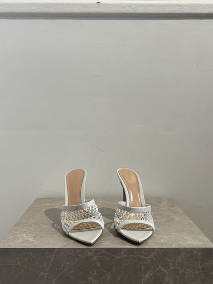 Mules Gianvito Rossi blanches T.38