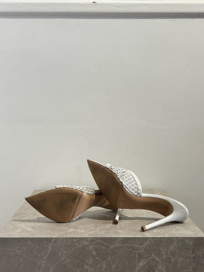 Mules Gianvito Rossi blanches T.38