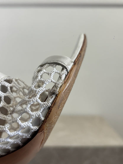 Mules Gianvito Rossi blanches T.38
