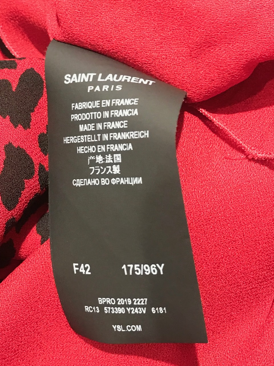 Robe Saint Laurent leopard T.42