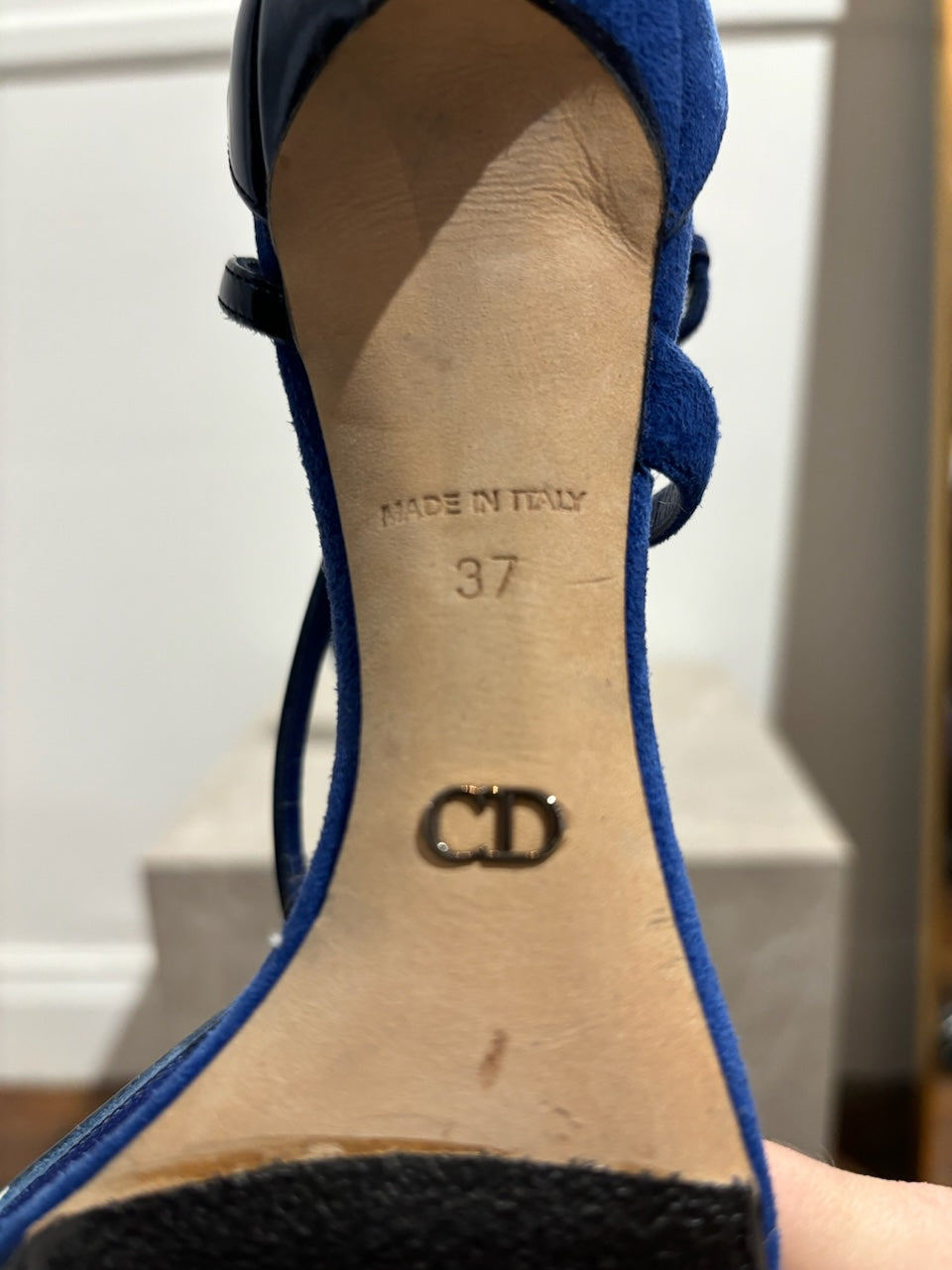 Sandales Dior bleues T.37