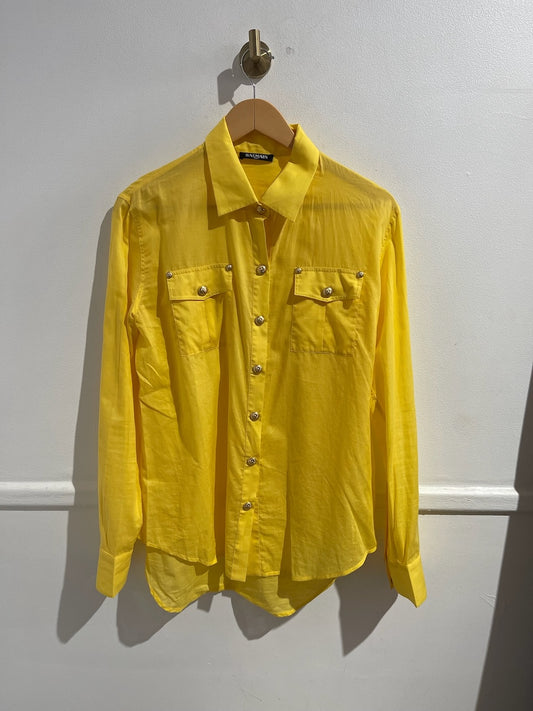 Chemisier Balmain jaune T.42