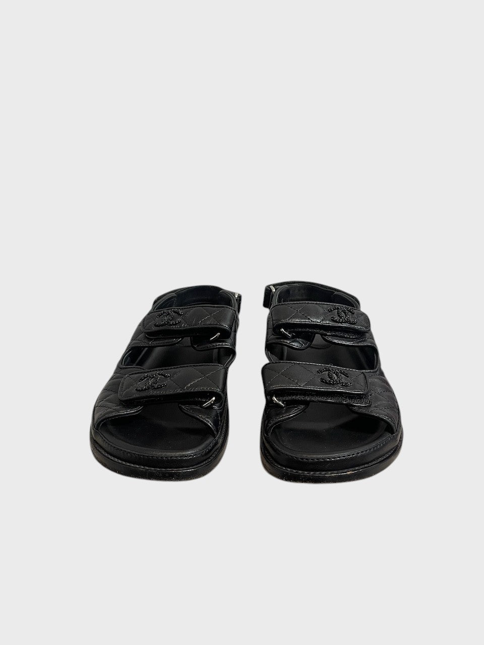 Sandales Chanel Dad noires T.35.5