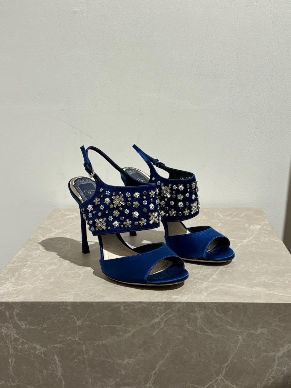 Sandales Dior bleues T.37,5