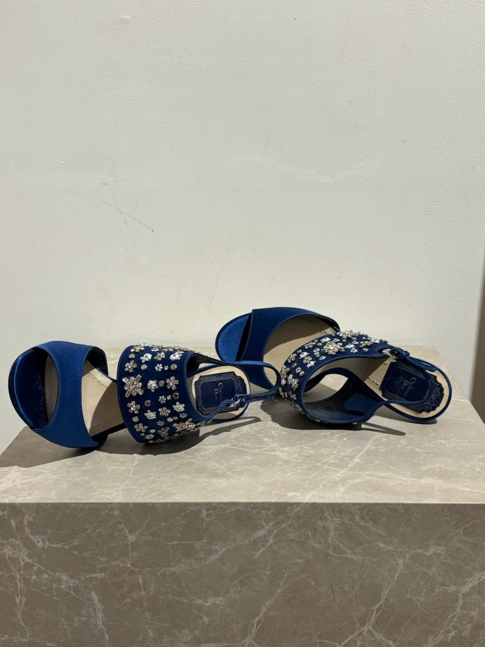 Sandales Dior bleues T.37,5