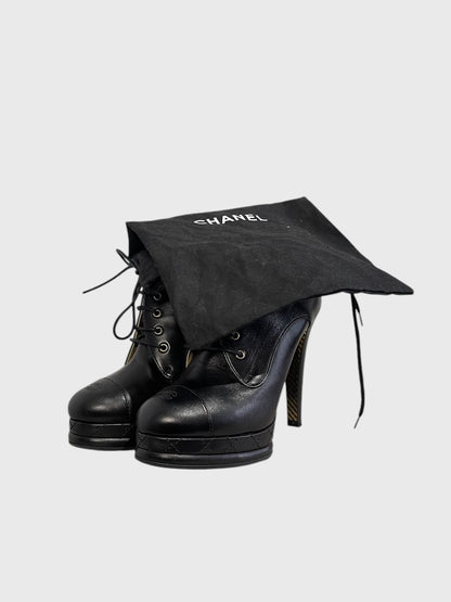 Bottines Chanel noires T.37,5