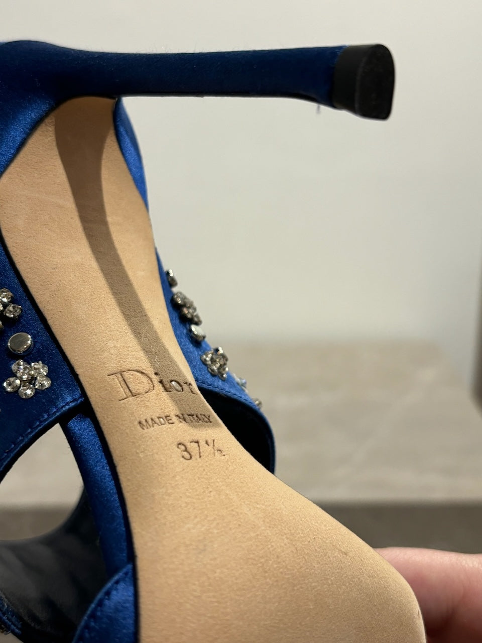 Sandales Dior bleues T.37,5