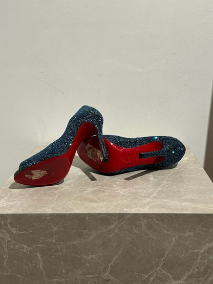 Escarpins Christian Louboutin bleu T.37