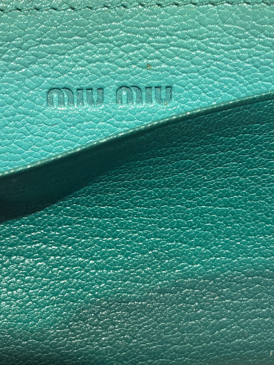 Porte-cartes Miu Miu vert