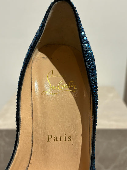 Escarpins Christian Louboutin bleu T.37