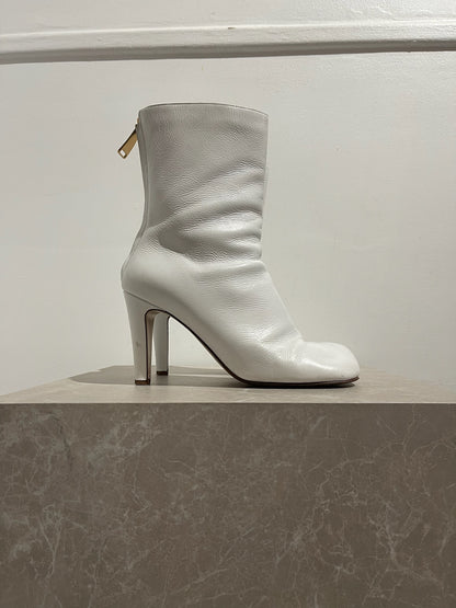 Bottines Bottega Veneta blanche T.40