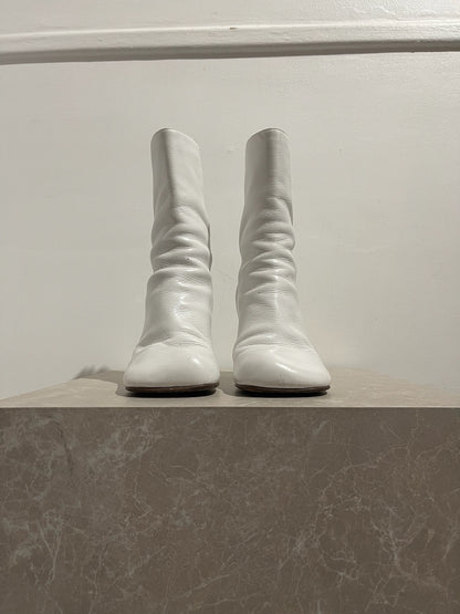 Bottines Bottega Veneta blanche T.40