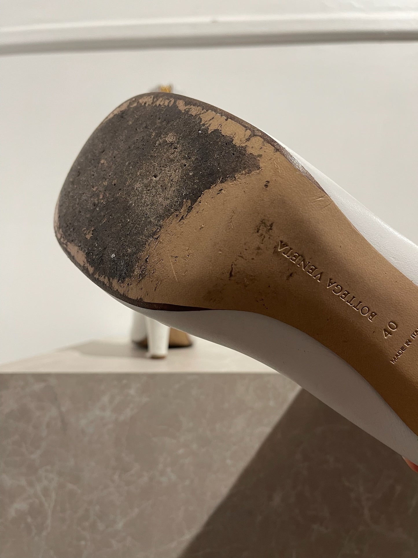 Bottines Bottega Veneta blanche T.40