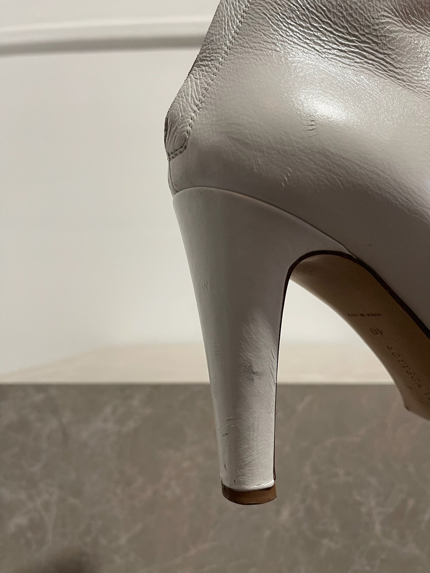 Bottines Bottega Veneta blanche T.40