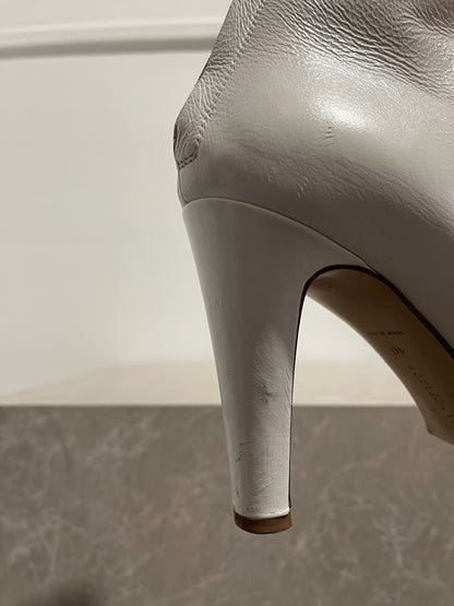 Bottines Bottega Veneta blanche T.40