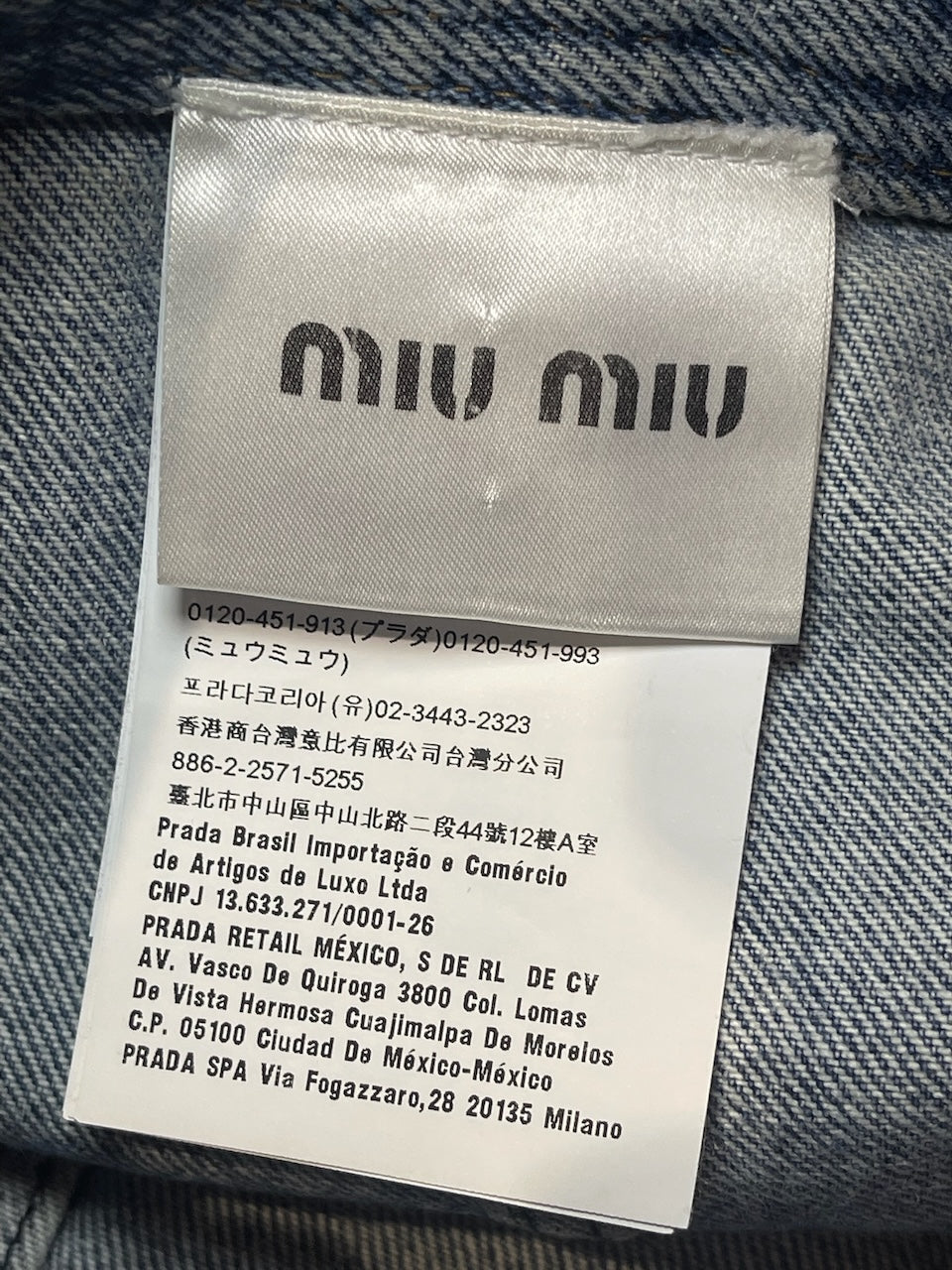 Jupe Miu Miu en jeans T.34