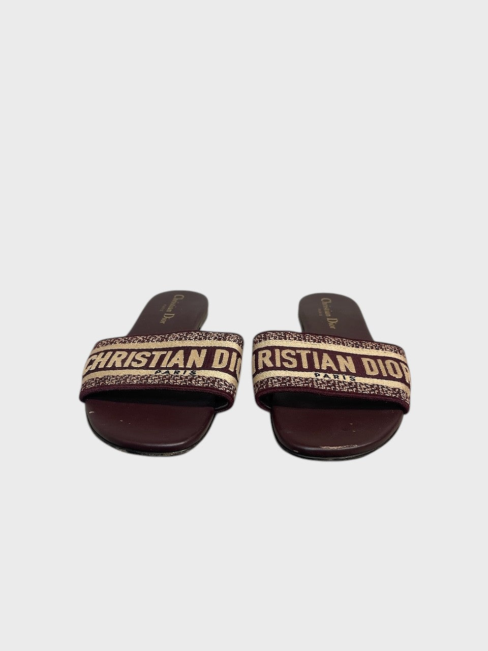 Mules Dior Dway bordeaux T.36,5