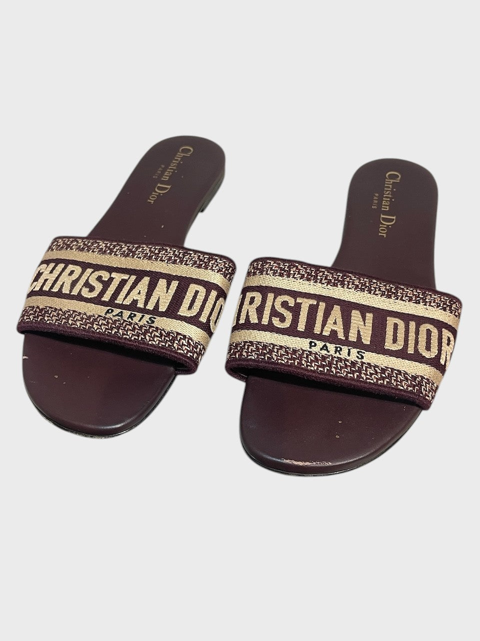 Mules Dior Dway bordeaux T.36,5