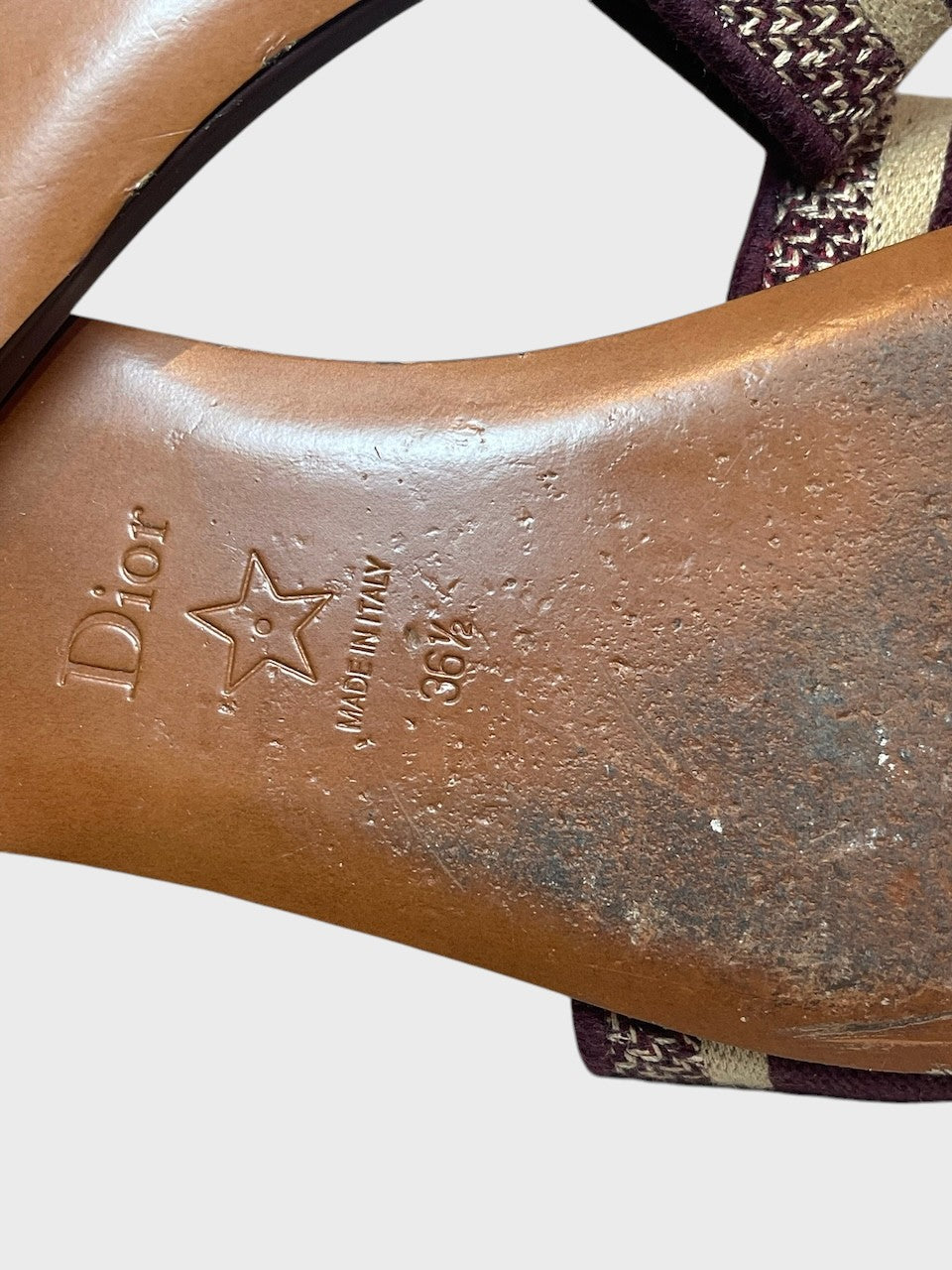 Mules Dior Dway bordeaux T.36,5