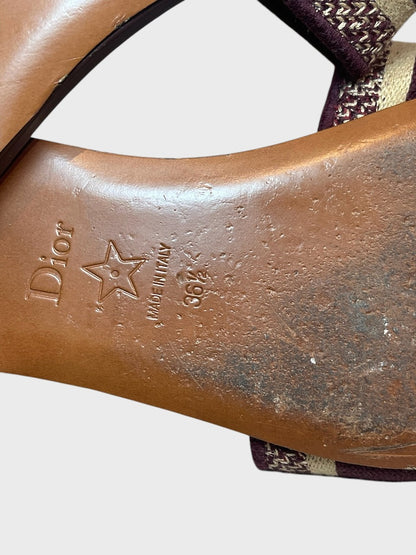 Mules Dior Dway bordeaux T.36,5