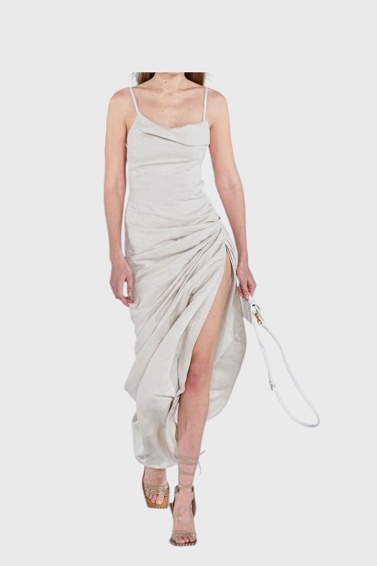 Robe Jacquemus beige T.32