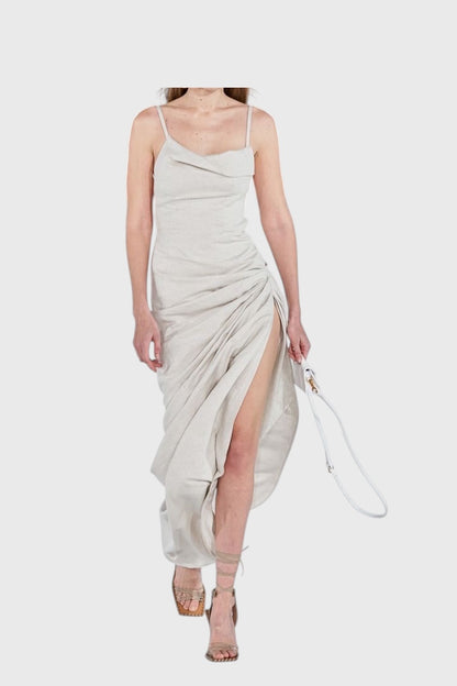 Robe Jacquemus beige T.32