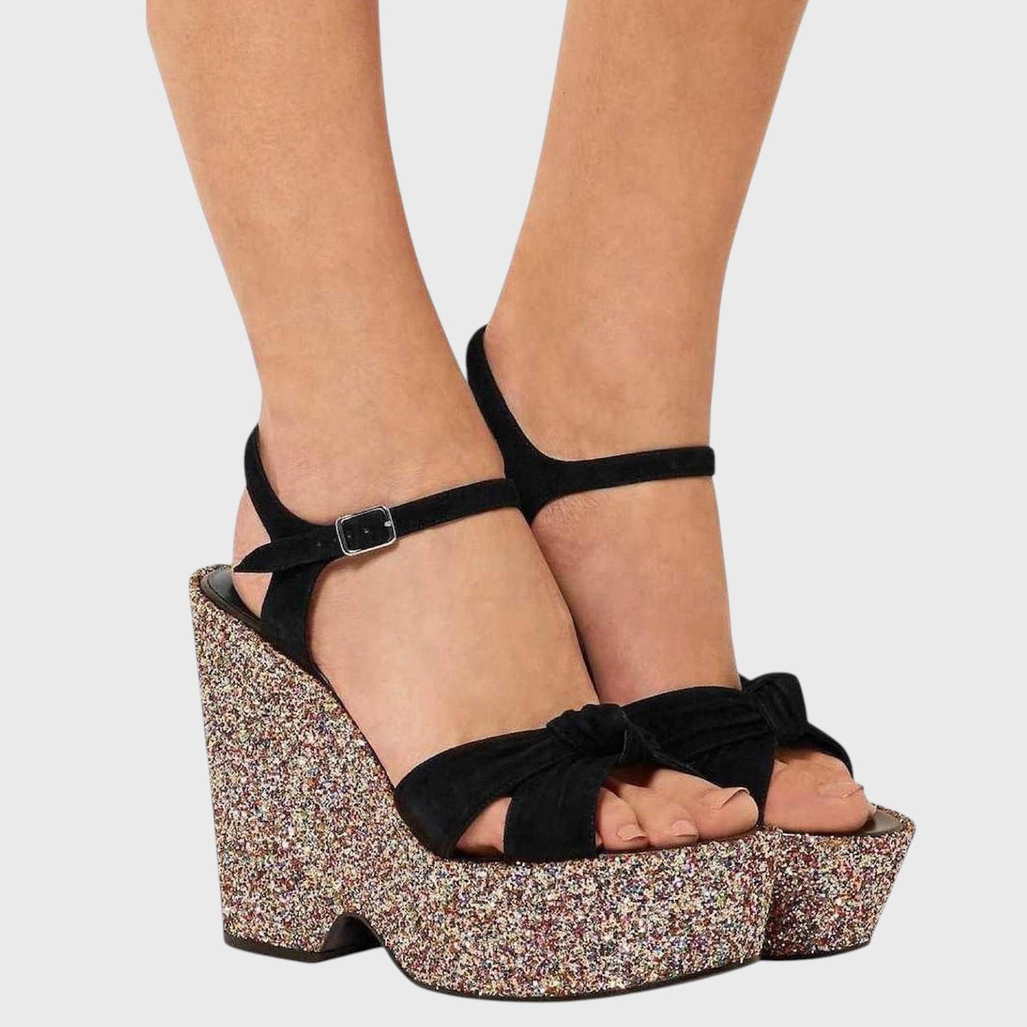 Sandales Saint Laurent noires T.37,5
