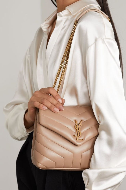Sac Saint Laurent Loulou beige