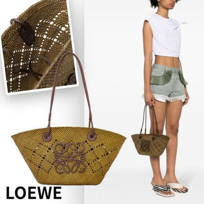 Sac Loewe panier Anagram kaki