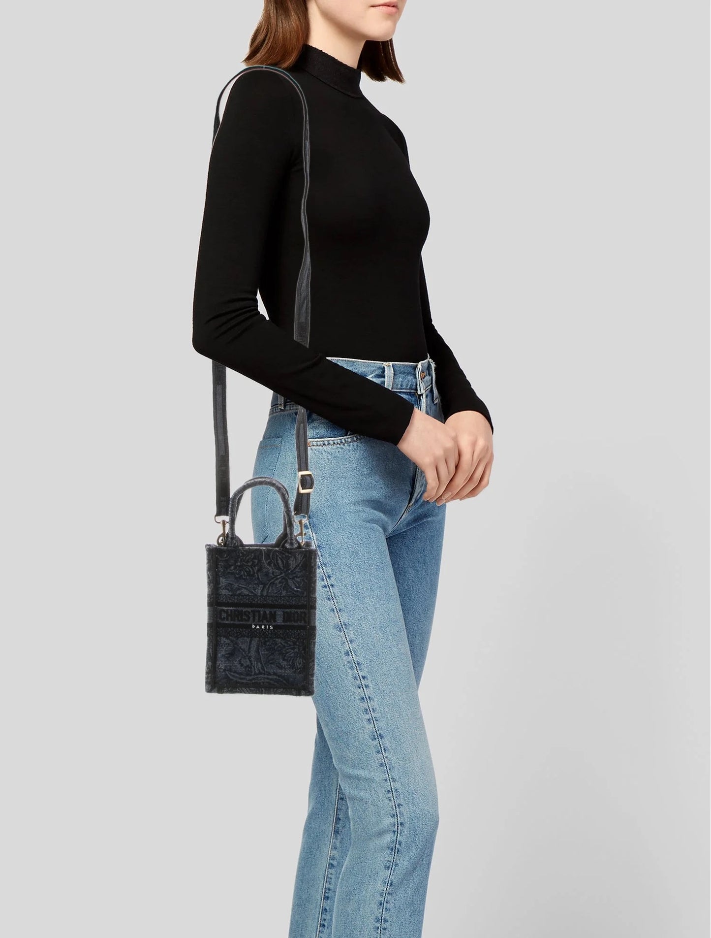Sac Dior Book Tote mini bleu