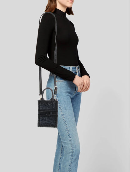 Sac Dior Book Tote mini bleu