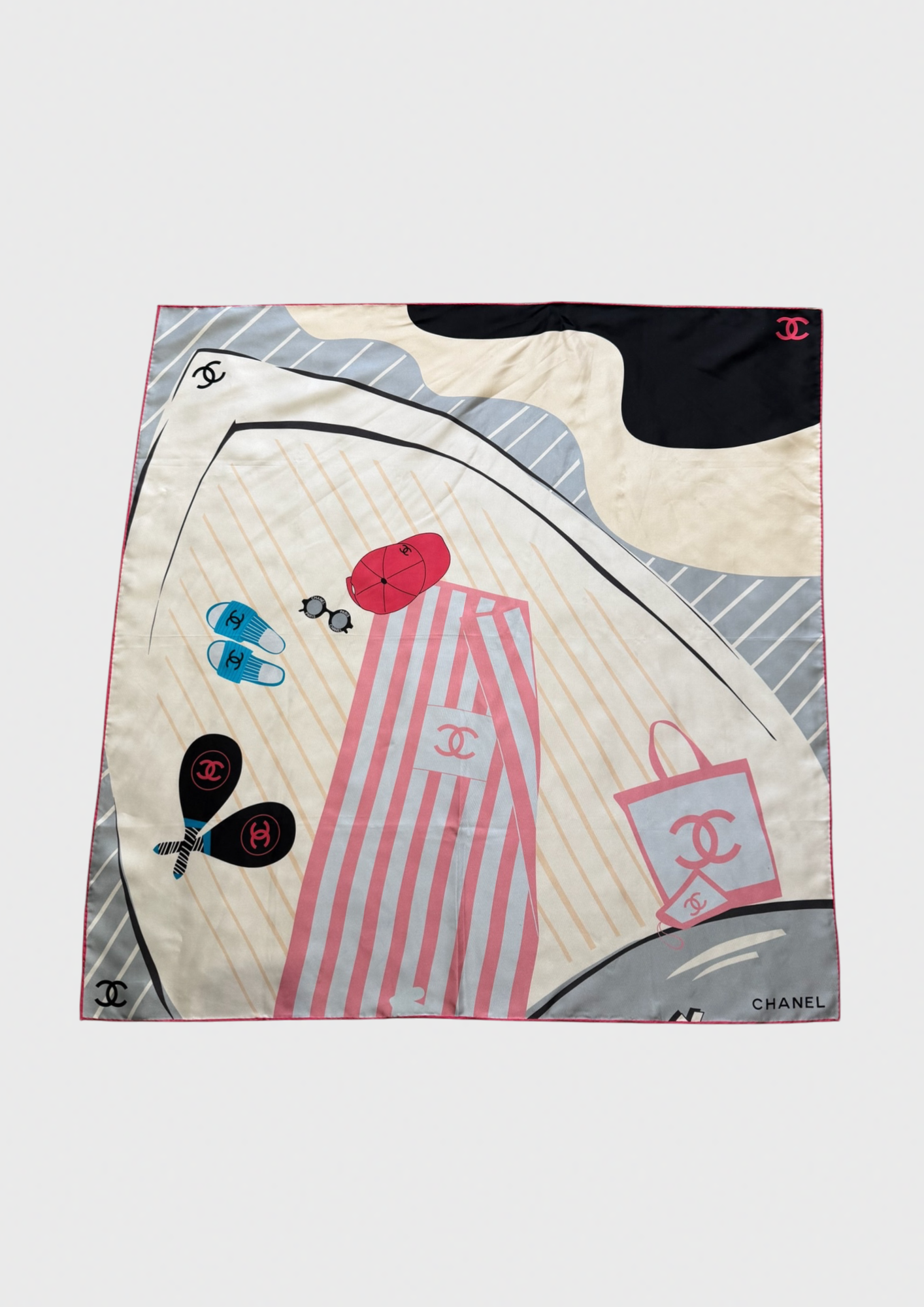 Foulard Chanel imprimé estival