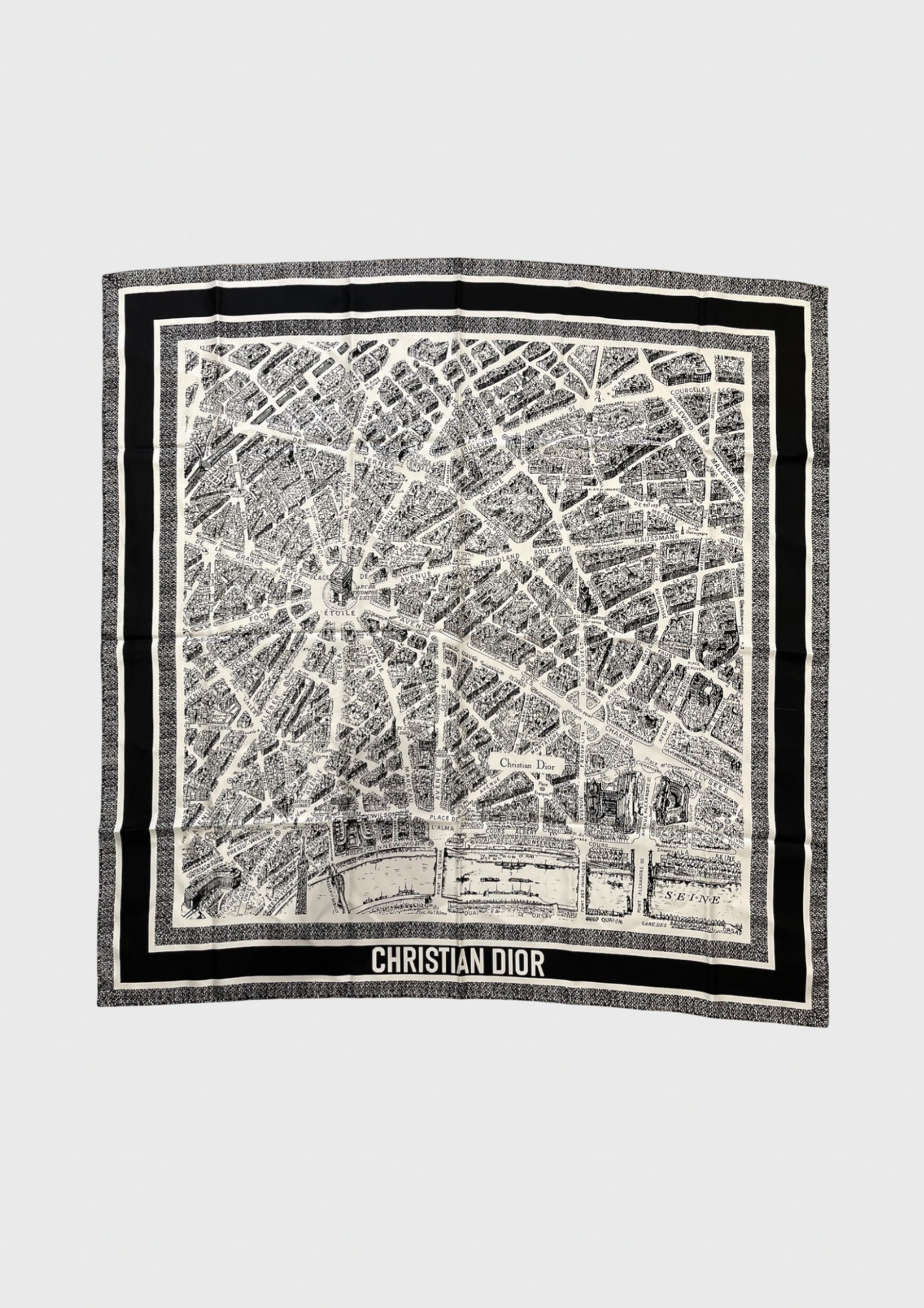 Foulard Christian Dior Paris noir
