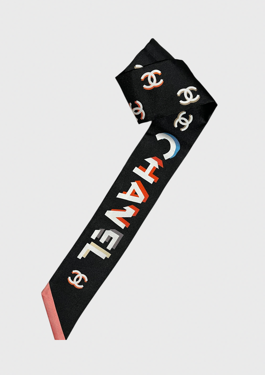 Foulard slim Chanel noir