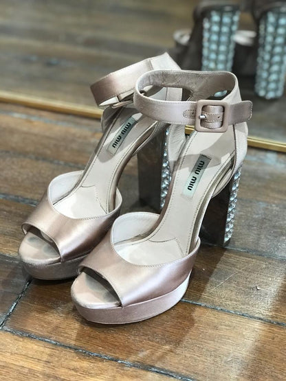 Sandales Miu Miu nude T.39