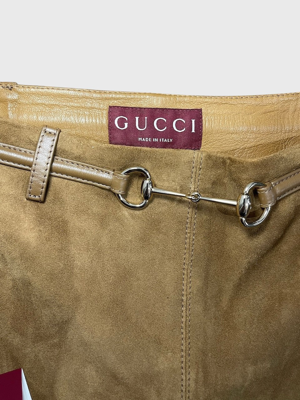 Jupe Gucci daim camel T.36