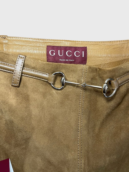 Jupe Gucci daim camel T.36