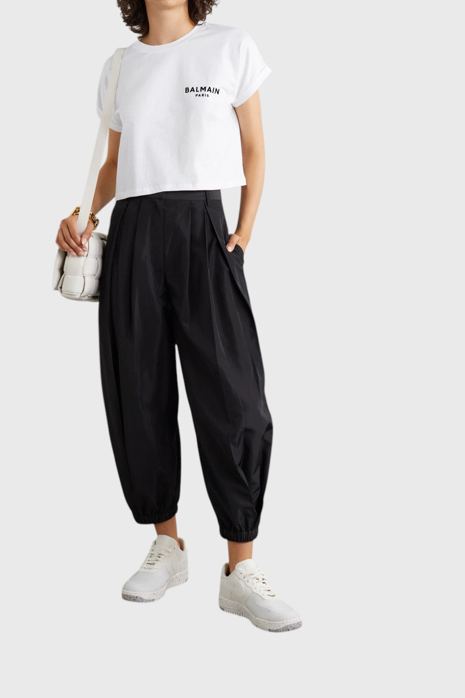 Crop Top Balmain blanc T.M