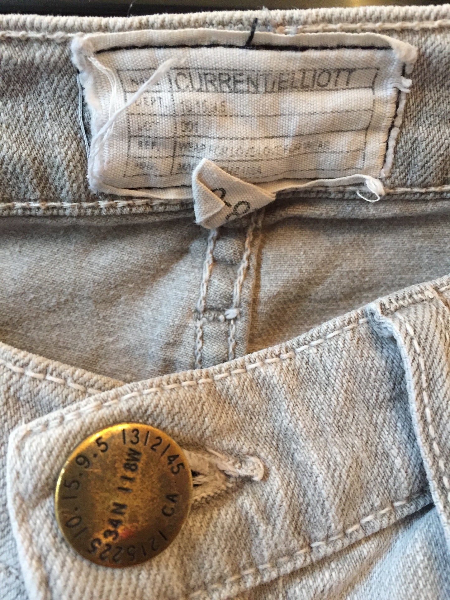 Jeans Current/Elliott gris T.28