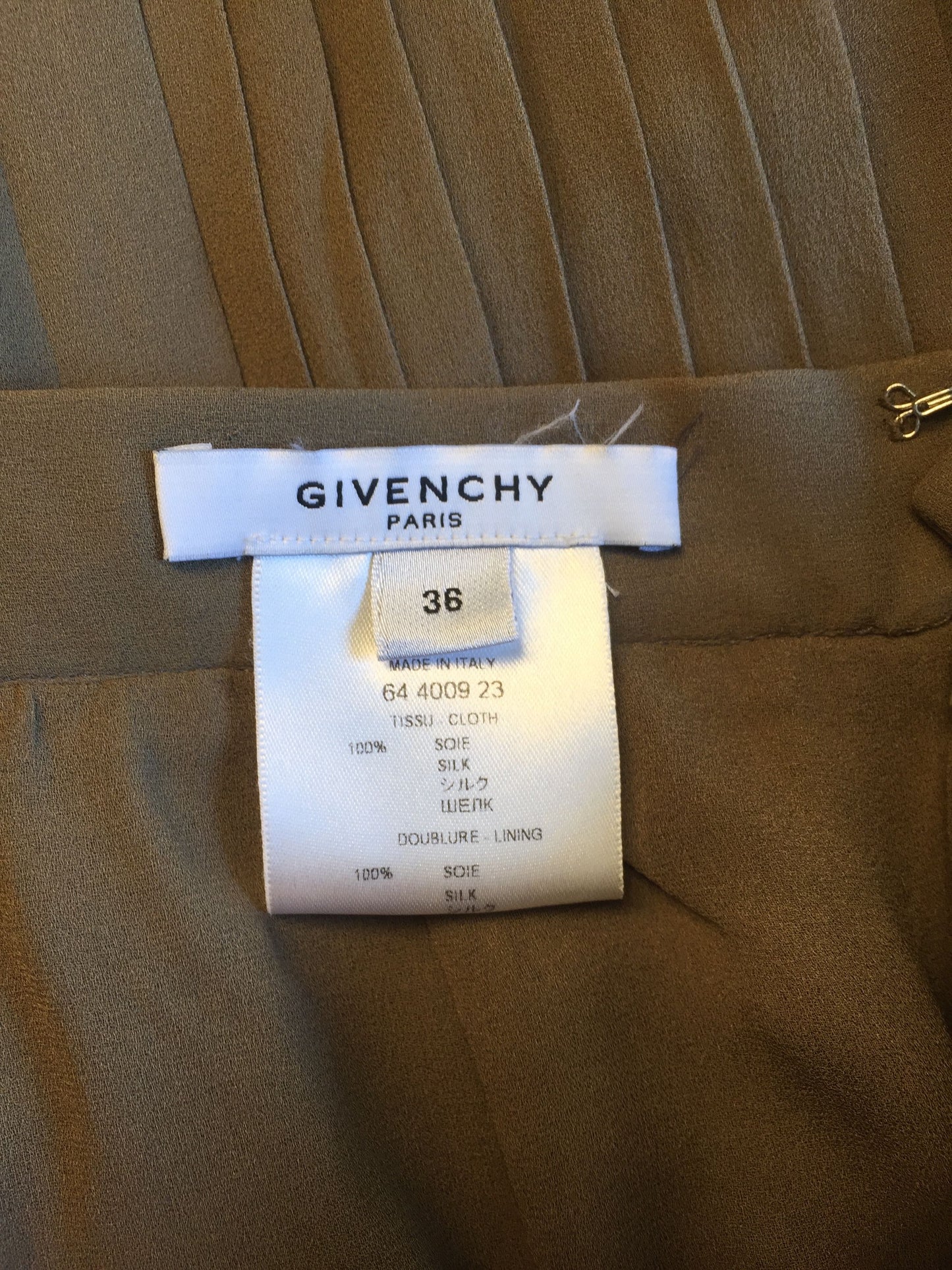 Jupe Givenchy Kaki T.36
