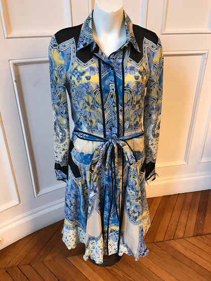 Robe Roberto Cavalli bleue T.38