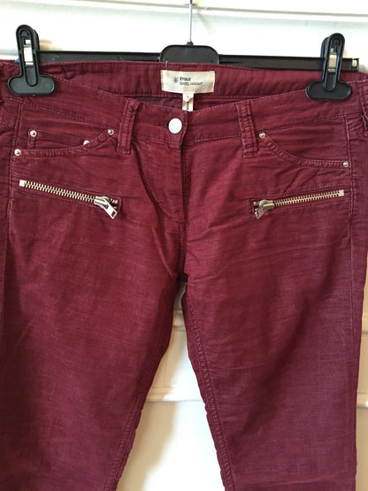 Jeans Isabel Marant Velours Rouge T.1