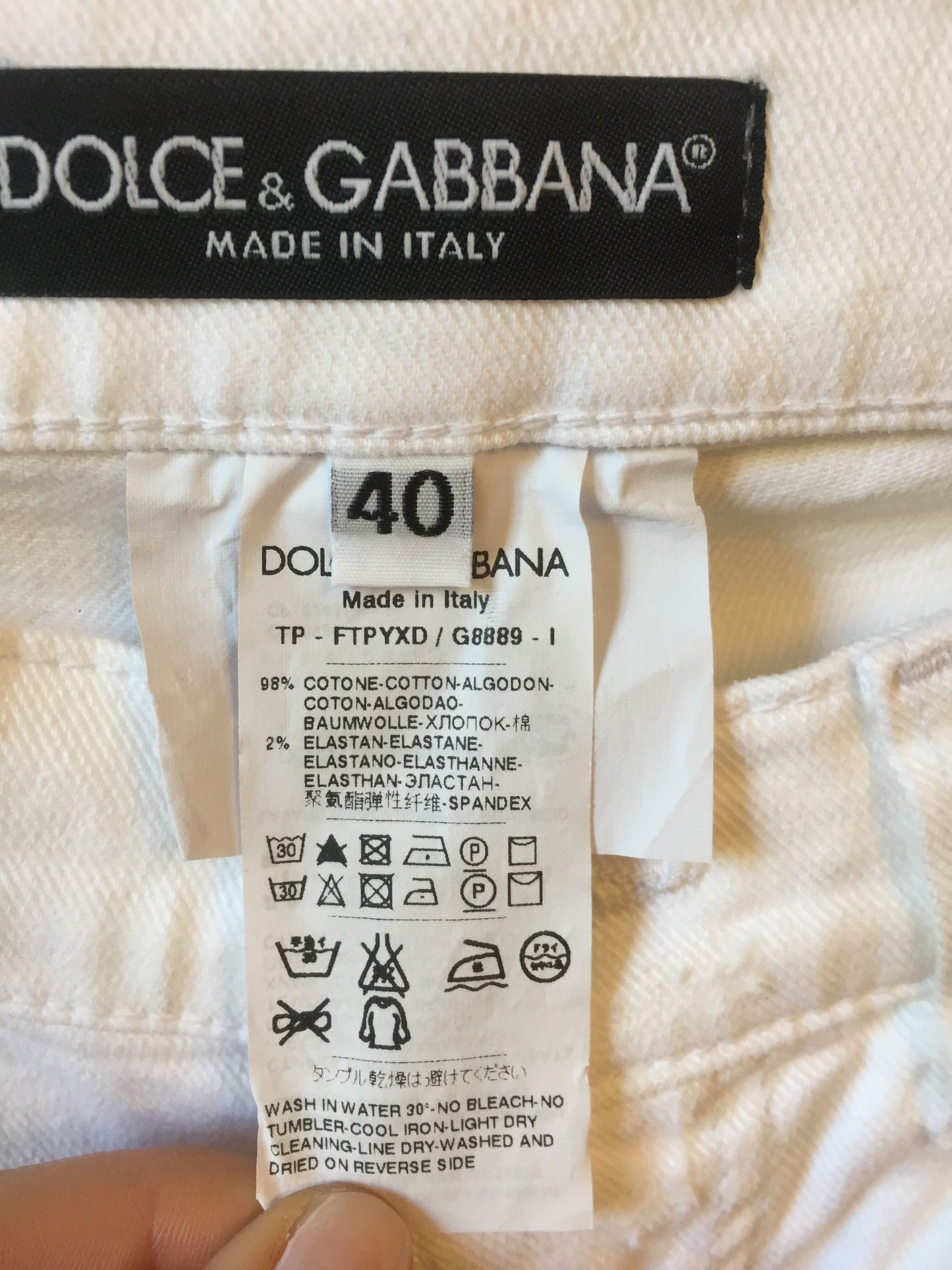 Jeans Dolce & Gabbana Blanc T.36