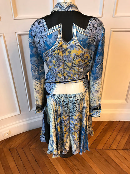 Robe Roberto Cavalli bleue T.38