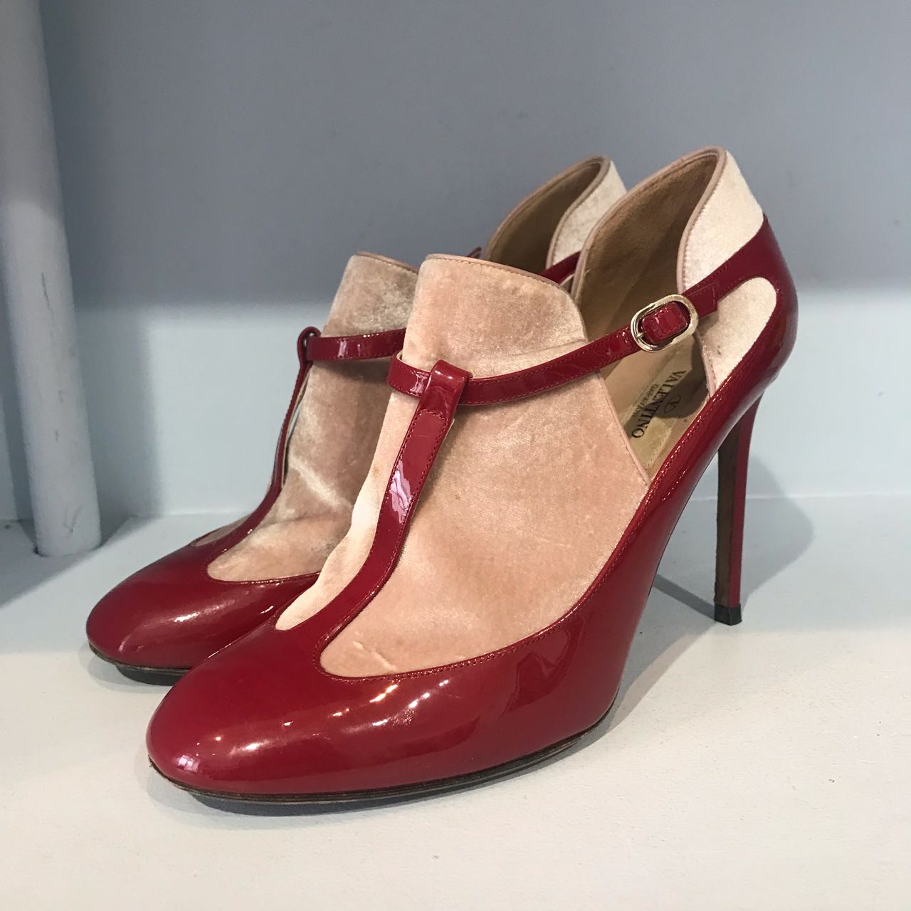 Boots Valentino rouges T.38