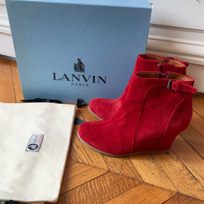 Boots Lanvin rouges T.36