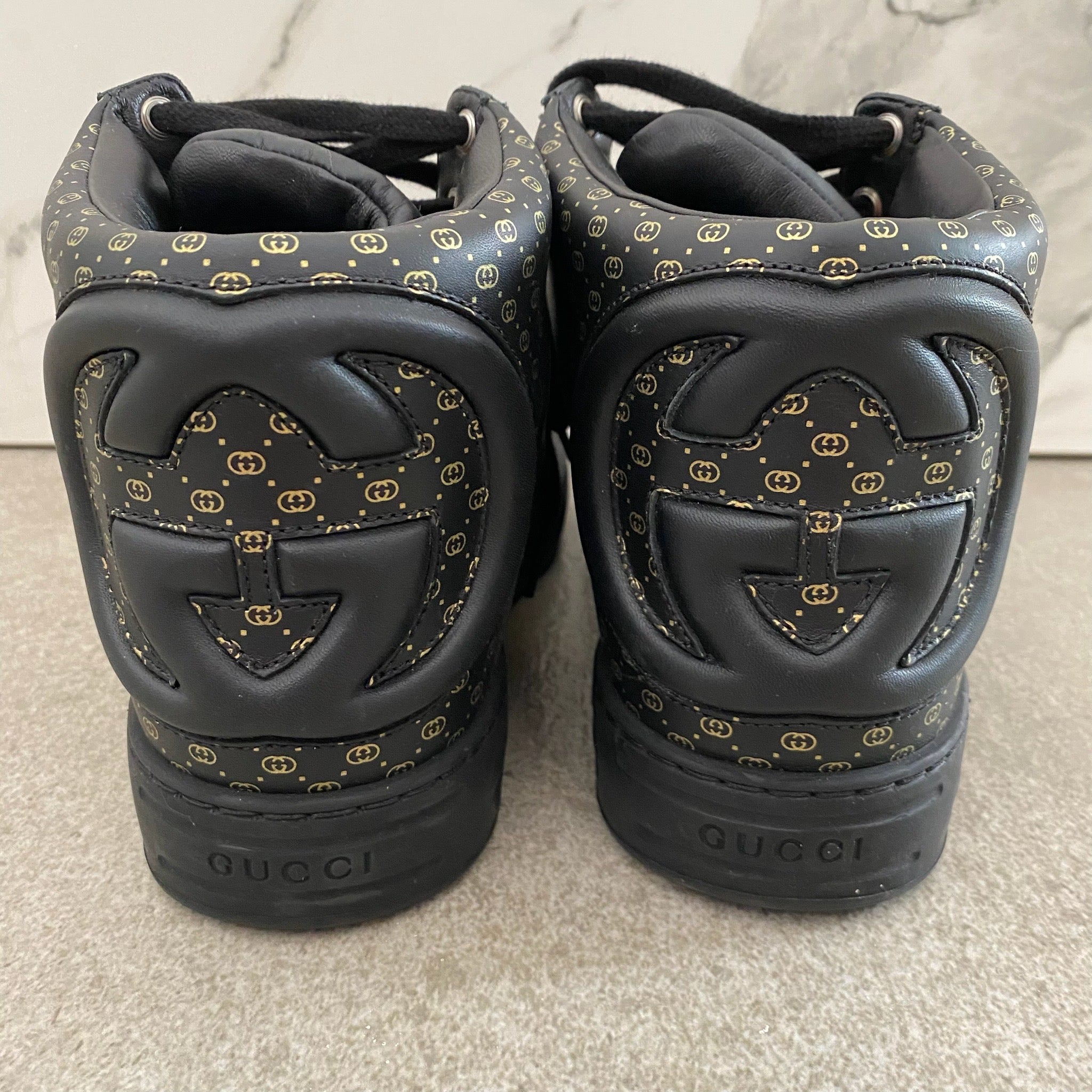 Baskets gucci outlet noir