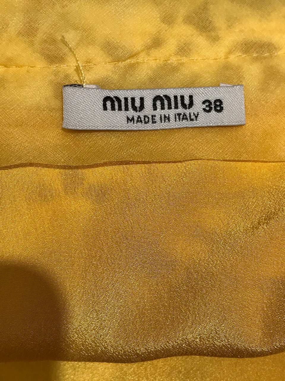 Jupe Miu Miu Jaune T.34